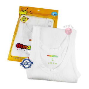 GT Man Kids 302 BK GTMan 302BK - Kaos Dalam Singlet Anak Laki Anak Cowok Salur Putih