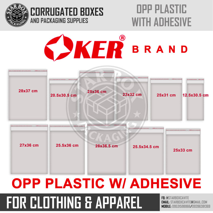 Starbox Packaging Oker Brand OPP Plastic with Adhesive Oriented ...