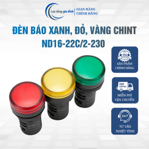 Đèn báo CHINT ND16-22C/2-230 xanh đỏ vàng đèn báo hiệu điện tử