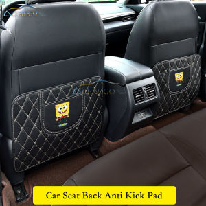 ACEKOGO 2Pcs Car Seat Back Anti Kick Pad Car Seat Back Protector Cover With Storage Bag High Quality Leather Waterproof for Hyundai I10 I20 I30 Accent Avante Reina Starex Santa Sonata Eon Elantra Kona Atoz Trajet Tucson Getz Accessories