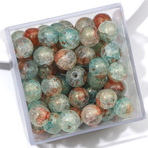 ลูกปัดทรงกลมป๊อปคอร์นย้อมสีผงทอง10มม. 20ชิ้น/ถุงสำหรับทำเครื่องประดับสร้อยคอ DIY สร้อยข้อมือ