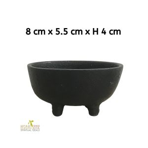 SI Oval Cast Iron Cauldron Burner For Incense resins burning