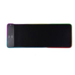 LED Mouse Pad Large Mouse Pad with 15W Wireless Charging Portable Gaming Mouse Pad Nonslip Rubber Base for PC Laptop