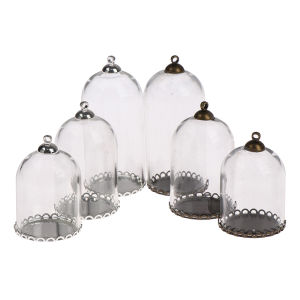 [Childhood MS] Lọ trưng bày thủy tinh Nhà Búp Bê Có Nắp hạt đế lọ thủy tinh chai thủy tinh Mặt dây chuyền