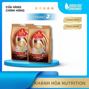 Cafe Sữa Rang Xay Hòa Tan 3IN1 LOVE’IN SAIGON CAFE - Khánh Hòa NutriFoods - Gói 18g x hộp 12 gói/ túi 18 gói/ combo 3 hộp/ combo 2 túi