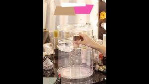 Clear Rotating Makeup Organizer for VanityAdjustable Skincare Organizer CountertopCosmetic Display Cases for BeautySkin CareSpinning Makeup StandMake up Storage Organizer and Perfume organizer