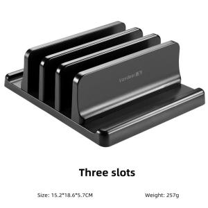 Dual slot vertical laptop stand Adjustable computer stand Three in one tablet phone Desktop laptop PVC stand