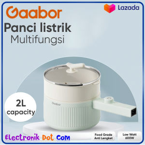 PANCI LISTRIK + STEAMER KUKUSAN PREMIUM GABOOR Kapasitas 2 Liter