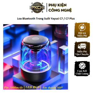 Loa Bluetooth Trong Suốt Yayusi C7 / C7 Plus – Đèn LED Đổi Màu Theo Nhạc