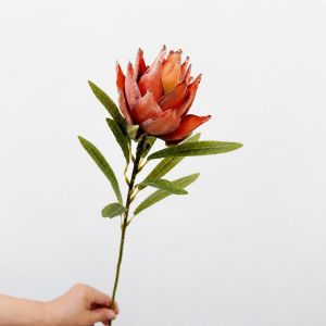 COOLSOOL Lông nhung Hoa Protea nhân tạo Trưng bày hoa Lớn Hoa Bodhi nhân tạo giống hoa của Nam Phi. Trang trí Hoa lụa giả Trang trí đám cưới