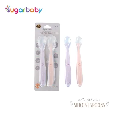 Sugar Baby Healthy Silicone Spoon isi 2 - Sendok Silikon Isi 2