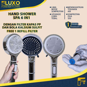 Ultimate FLUXO Hand Shower PRO with 6 SPRAY MODE +  Back Massager Spray + Filter