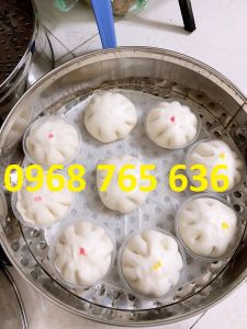 Nồi hấp bánh bao bánh da lợn chạy điện có 3 tầng hấp size 40cm - INOX304