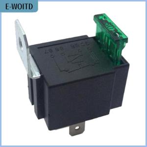 【E-WOITD】 Buy 2 get 2% wujiaxin 12V 30A Car Auto Automotive Heavy Duty Relay 4Pin Fuse Fused On Off SPST
