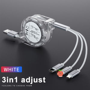 DISOUR Cáp Sạc Nhanh Có Thể Thu Vào 3 Trong 1 Chính Hãng Cáp Sạc Điện Thoại Di Động Micro USB Type-C Lightning Cho iPhone Xiaomi Huawei Redmi Samsung Dây TPE Sạc Nhanh 24A