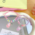 Santio Cute Handmade Beaded Cinnamoroll Hello Kitty Multi Color Adjustable Jewelry Bracelet Suitable for Men and Women. 