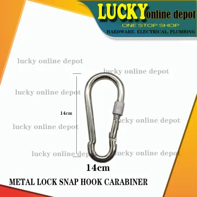 SNAP HOOK CARABINER HEAVY DUTY METAL LOCK SOLD PER PIECE