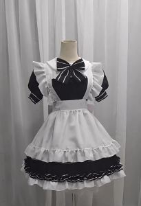 Trang phục hầu gái Nhật Bản độc đáo phong cách tiểu quỷ đen trắng lolita Trang phục cosplay đầu bếp nhí phong cách soft girl cos Quần áo