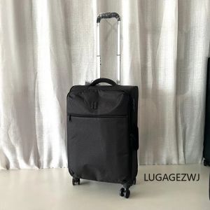 16 Inch Travel Carry-on Soft Canvas Expandable Suitcase On Wheels Trolley Rolling Laptop Luggage Bag Boarding Case