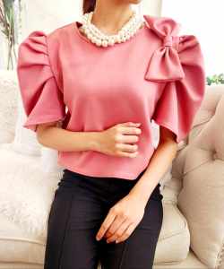 ARAModern Filipianiana Graduation Wedding Anniversary Birthday Puff Sleeves with Ribbon Top Blouse   - xs to large - classy and elegant - timeless top - casual or party top - classic top - super kapal ng tela - hindi kayo magsisi - our aim is to produce q