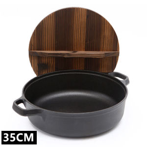 SUPERSS Fashion cast iron paella pan skillet with handles