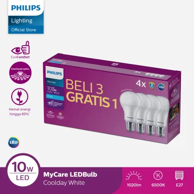 Philips Lampu LED MultiPack MyCare Eyecomfort LedBulb 10W 6500K Putih
