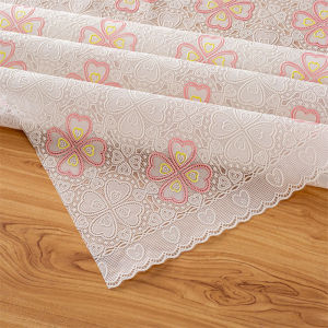 PVC Lace Printed Tablecloth Waterproof OilProof Vinyl Table Cover Plastic Lace Tablecloth for Rectangle Table Textured Home Decor for Parties Dining Kitchen Outdoor Table