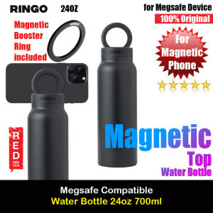 Ringo Stainless Steel Water Bottle with Magnetic Compatible Lid as Phone Holder Bottle 24oz 700 ml BPA Free