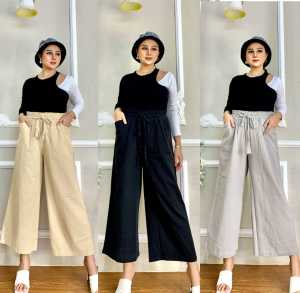 PROMO!!! Celana Kulot Crinkle Bahan Crinkle Airflow Premium / Celana Kulot Wanita Terbaru 2022 Terlaris / Kulot Crinkle Kekinian