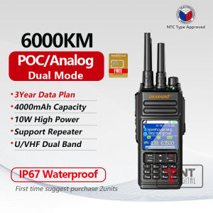 OKARADIO P100Plus Network 4G/5G Walkie Talkie POC Radio Nationwide Unlimited Distance Waterproof IP67 Portable Intercom 5000KM 199Channels Dual Band Two Way Radio