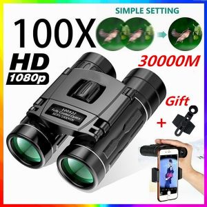 30000M High Power 100x22 Zoom Day / Night Vision With Low Light Ultra HD Telescope Foldable Outdoor Optical Lens Waterproof Anti-fog Telescope