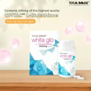 TOTAL IMAGE WHITA GLO L-GLUTATHIONE 400MG 30S (Suplemen Pemutih / Whitening Supplement)