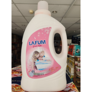 Nước xả vải Lafum 3.2L với hỗn hợp hạt lưu hương đậm đặc tan nhanh trong nước lưu hương bền lâu dưỡng mềm sợi vải