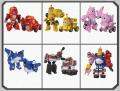 1pcs Cute Animal Robot Larva Figures Assembly Toys Transformation Robot Mecha Car Action Figure Birthday Gift For Children. 