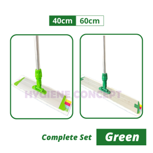 CT Aluminium Flat Mop Complete / Microfiber Flat Mop Set / Microfiber Wet & Dry Mop / Cleaning Floor Mop / Mop Lantai/LapCepat™ 快擦套布/Power Bersih™ 万能洁布套