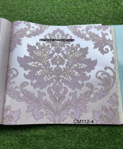 Wallpaper Dinding Premium Motif Khakika Antique Batik Gold Damask Mewah & Luxury