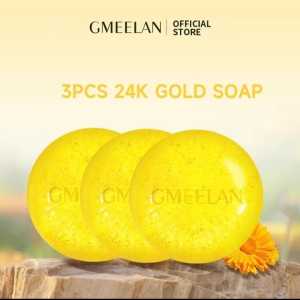GMEELAN 3PCS Set Natural Skin Care Essential Oil Soap 100g Sabun Pemutih Badan Emas 24k [GMEELAN SKINCARE]