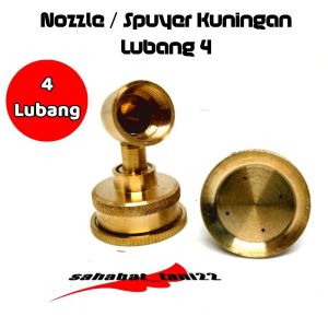 Nozzle spuyer kabut spuyer semprotan hama spuyer spayer hama lubang 4 KUNINGAN