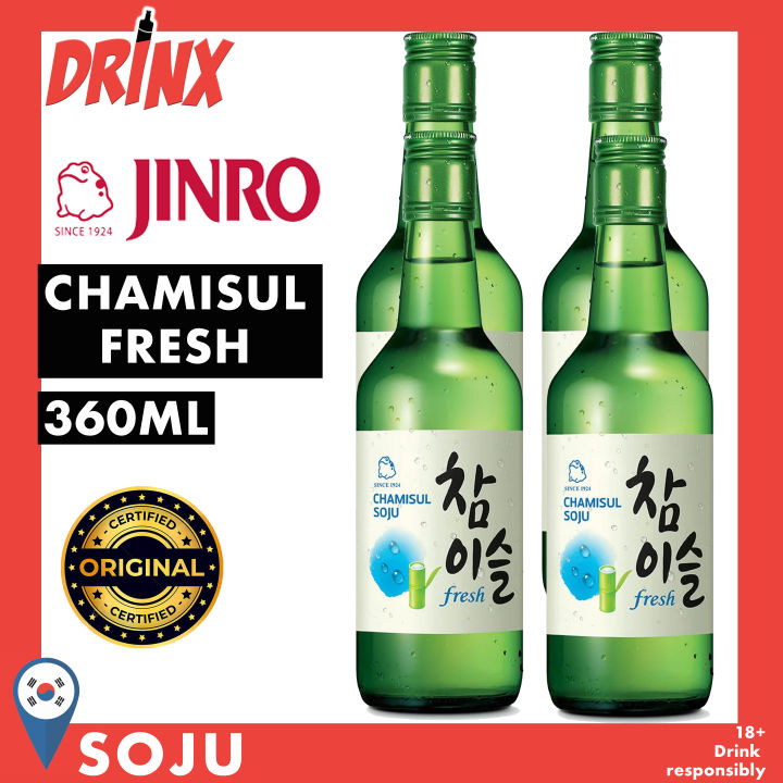 Jinro Chamisul Fresh Soju 360ml Pack of 4 | Lazada PH