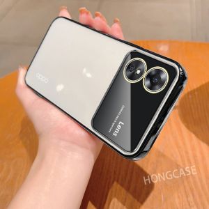 Ốp cho Oppo A17 oppoa17 A98 oppoa98 5g RENO 8t reno8t vỏ điện thoại trở lại nhựa TPU mềm linh hoạt chống sốc được mạ Bumper ống kính máy ảnh bảo vệ trong suốt rõ ràng Bìa