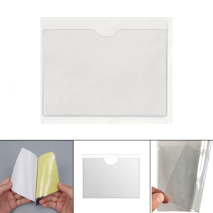 Self-Adhesive Clear Holder Windshield Parking Permit Transparent Bag Durable Note Holders Cover Pocket 10Pack