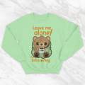 Leave Me Alone Size M - XXL Crewneck Sweater Wanita Lucu Ala Korea. 