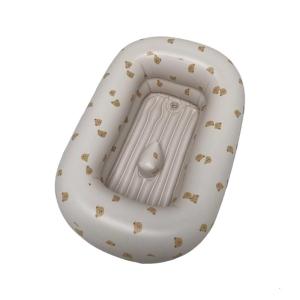 Bồn tắm bơm hơi xách tay cho bé lứa tuổi 1 đến 3 năm nhanh chóng Lạm Phát thiết kế dễ thương họa tiết hoạt hình sử dụng ngoài trời trong nhà