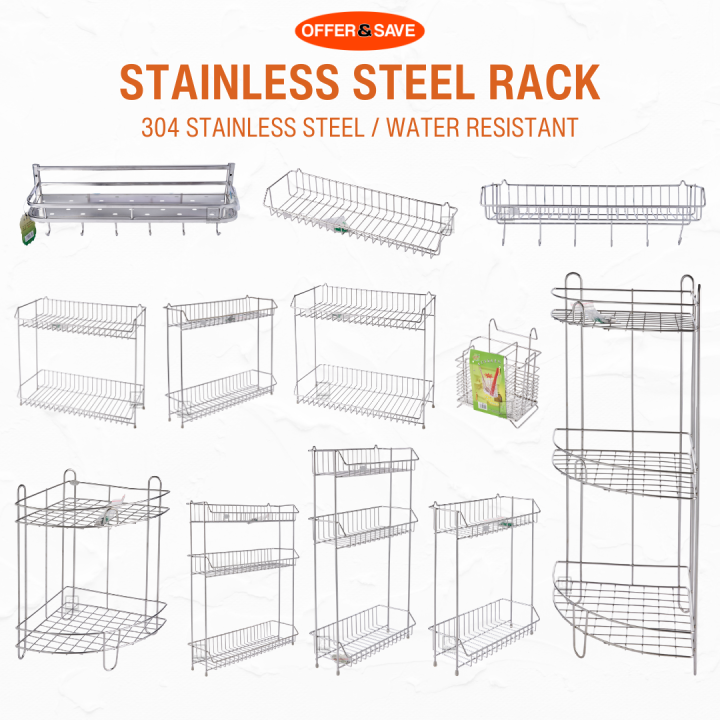 Stainless Steel Rack Bathroom Stainless Steel Shelf Rack Kitchen ...