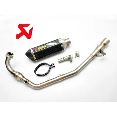 Exhaust Yamaha FZ150 Full System Piping Stainless Steel Akra Long Muffler Accessories Ekzos Manifold FZ 150