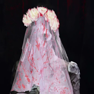 Bloody Halloween Phantom Veil Mask Costume Accessories Gothic Gothic Bride Roleplaying Party Costume Flower Headband