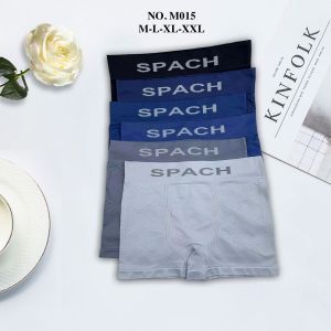SPACH M015 | Celana Dalam Boxer Pria Elastis 6pcs / Boxer Pria Brand Fashion / Karet Lebar
