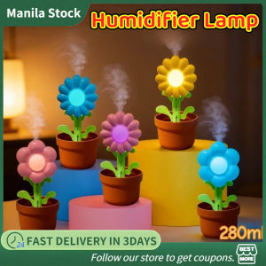 280ML Humidifier Lamp Flower Silent Humidifier with Nightlight Indoor Atmosphere Lamp Home Air Humidificador