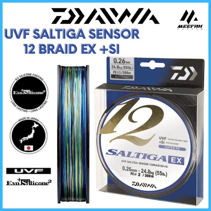 DAIWA 12-Strand Braid Line UVF SALTIGA DURASENSOR X12EX Si3 300m/Multicolor