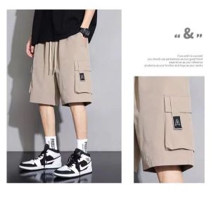 Cargo Shorts Men Korean Casual Bermudas Fashion Shorts Khaki Shorts Pants Half Pants Utility Cargo Shorts